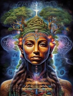 Molécula espirito, mirações de ayahuasca, glândula pineal, cérebro, floresta, sonhos, dimensões paralelas